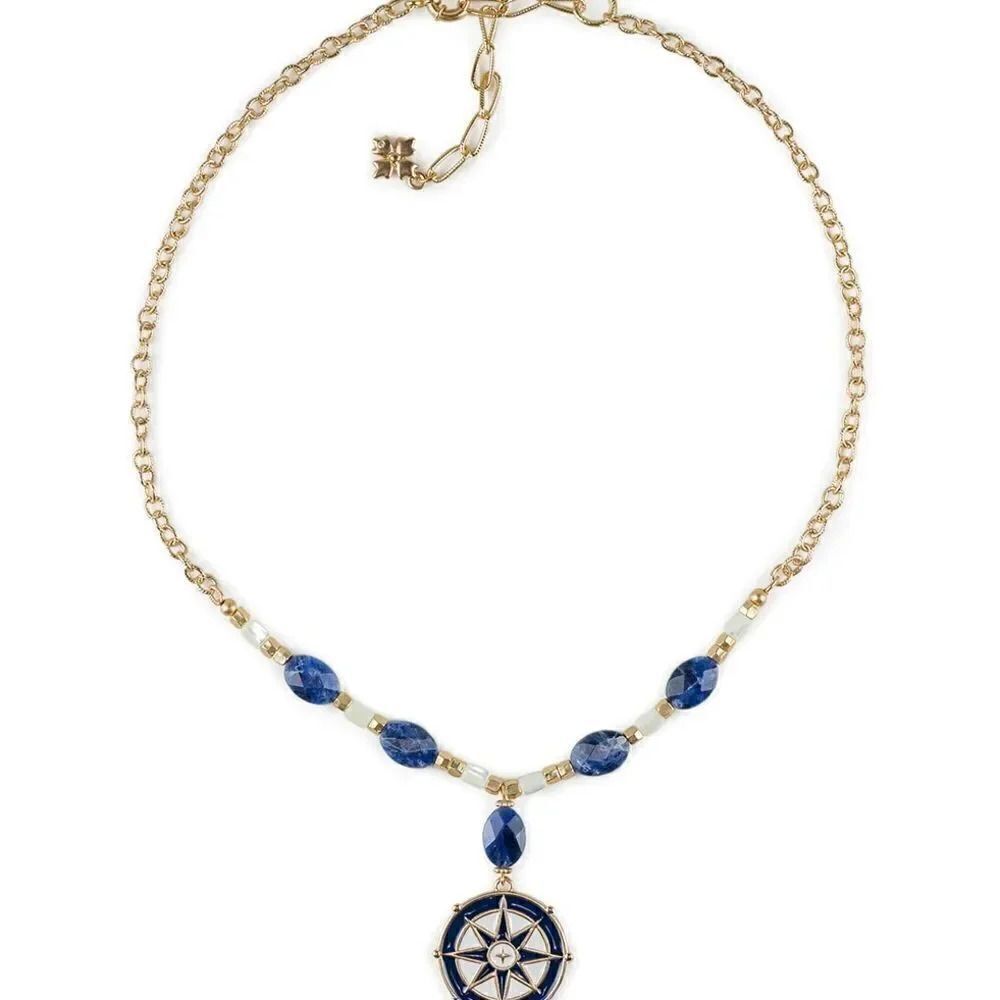 NWT Patricia Nash Compass Pendant Necklace French Riviera Compass #PNNK - Picture 2 of 7